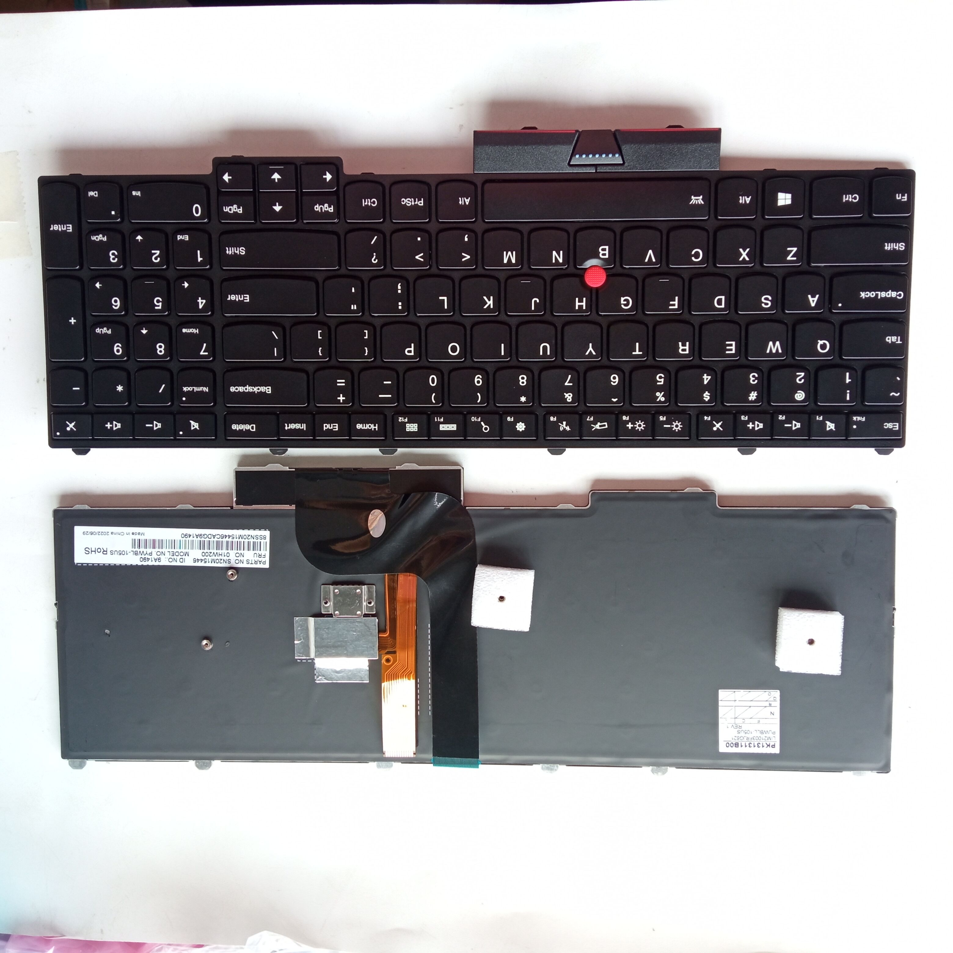 Picture of New Replacement Laptop Keyboard For IBM P50/P70 BLACK FRAME BLACK With Point Backlit (OEM) US Layout